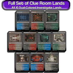 Clue Rooms MTG Full Set of All 10 Room Lands Commander EDH [Magic Starter Pack] - Image 1