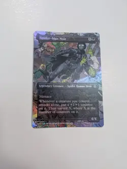 MTG - Spider-Man Noir (Borderless Foil) - Marvel's Spider-Man NM/M Condition - Image 1