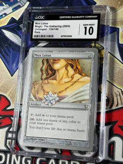 Magic MTG CGC 10 Mox Lotus Unhinged 124/140 Rare - Image 2