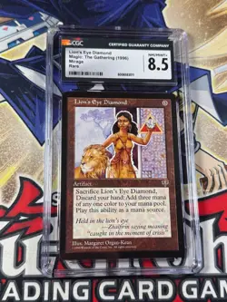 Magic MTG Lion's Eye Diamond Mirage Rare 1996 CGC 8.5 NM+/MINT - Image 1