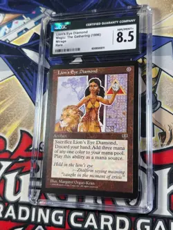 Magic MTG Lion's Eye Diamond Mirage Rare 1996 CGC 8.5 NM+/MINT - Image 2