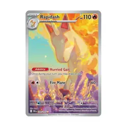 Pokemon SV: Destined Rivals Rapidash - 189/182 (IR) #189/182 (Holo) NM - Image 1