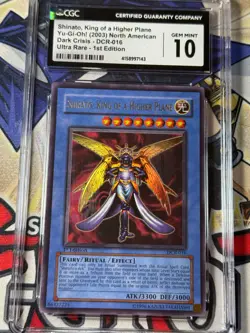 Yugioh CGC 10 Shinato King of a Higher Plane DCR-016 1st Edition Ultra Rare - Image 2