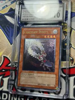 Yugioh CGC 10 Chainsaw Insect SOI-EN021 Ultimate Rare Unlimited Clean Card - Image 3