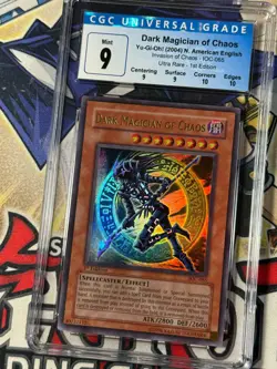 Yugioh CGC 9 Dark Magician of Chaos IOC-065 1st Edition UR Beyond Clean 10 Subs - Image 3