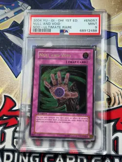Yugioh PSA 9 Null and Void SOD-EN057 1st Edition Ultimate Rare - Image 1