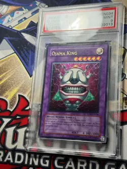 Yugioh PSA 9 Ojama King SOD-EN034 Ultimate Rare Unlimited Clean Card - Image 3