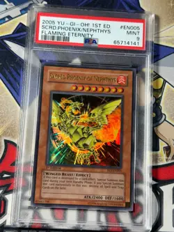 Yugioh PSA 9 Sacred Phoenix of Nephthys FET-EN005 1st Edition Ultra Rare - Image 1