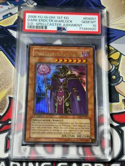 Yugioh PSA 10 Dark Eradicator Warlock SD6-EN001 1st Edition Ultra Rare - Image 1