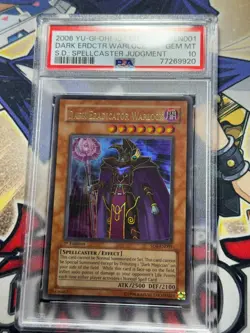 Yugioh PSA 10 Dark Eradicator Warlock SD6-EN001 1st Edition Ultra Rare - Image 2
