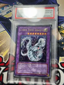 Yugioh PSA 10 Cyber Twin Dragon CRV-EN035 1st Edition Ultimate Rare - Image 2