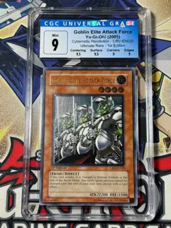 Yugioh CGC 9 Goblin Elite Attack Force CRV-EN020 1st Edition Ultimate Rare - Image 1