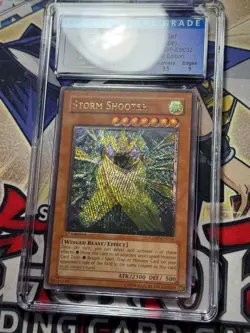 Yugioh CGC 9 Storm Shooter CDIP-EN032 1st Edition Ultimate Rare Error Foil Shift - Image 2