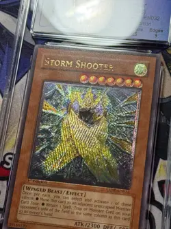 Yugioh CGC 9 Storm Shooter CDIP-EN032 1st Edition Ultimate Rare Error Foil Shift - Image 4