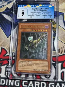 Yugioh CGC 9 Lightning Punisher CDIP-EN026 1st Edition Ultimate Rare CLEAN - Image 3
