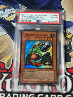 Yugioh PSA 10 Toon Goblin Attack Force DL7-EN001 Super Rare - Image 1