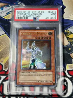 Yugioh PSA 9 Cybernetic Magician CRV-EN016 1st Edition Ultimate Rare - Image 1