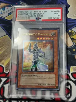 Yugioh PSA 9 Cybernetic Magician CRV-EN016 1st Edition Ultimate Rare - Image 3