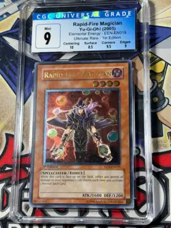 Yugioh CGC 9 Rapid-Fire Magician EEN-EN019 1st Edition Ultimate Rare Clean - Image 1