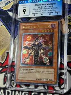 Yugioh CGC 9 Rapid-Fire Magician EEN-EN019 1st Edition Ultimate Rare Clean - Image 3