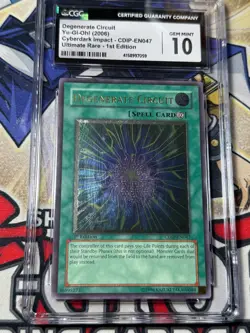 Yugioh CGC 10 Degenerate Circuit CDIP-EN047 1st Edition Ultimate Rare - Image 1