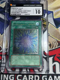 Yugioh CGC 10 Degenerate Circuit CDIP-EN047 1st Edition Ultimate Rare - Image 3