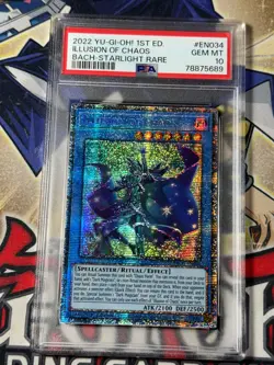 Yugioh PSA 10 Illusion of Chaos BACH-EN034 Starlight Rare 1st Edition - Image 1