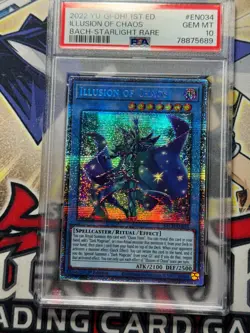 Yugioh PSA 10 Illusion of Chaos BACH-EN034 Starlight Rare 1st Edition - Image 2