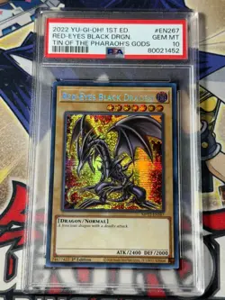 Yugioh PSA 10 Red-Eyes Black Dragon MP22-EN267 Prismatic Secret 1st Edition - Image 1