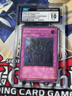 Yugioh CGC 10 Cyber Shadow Gardna CDIP-EN058 1st Edition Ultimate Rare - Image 1