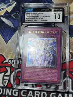 Yugioh CGC 10 Cyber Shadow Gardna CDIP-EN058 1st Edition Ultimate Rare - Image 3