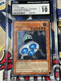 Yugioh CGC 10 UFOroid CRV-EN010 1st Edition Ultimate Rare - Image 1