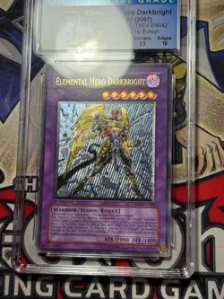Yugioh CGC 9.5 Elemental Hero Darkbright TAEV-EN042 1st Edition Ultimate CLEAN - Image 4