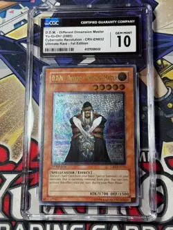 Yugioh CGC 10 D.D.M. Different Dimension Master CRV-EN032 1st Edition Ultimate - Image 1
