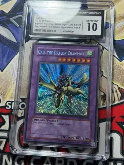 Yugioh CGC 10 Gaia the Dragon Champion LOB-EN125 'EN' 2004 Secret Rare - Image 2