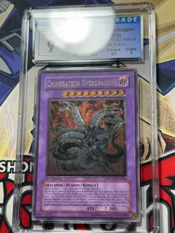 Yugioh CGC 9 Chimeratech Overdragon POTD-EN034 1st Edition Ultimate Rare - Image 2