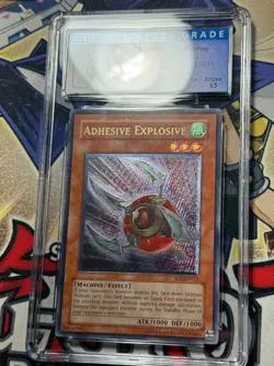 Yugioh CGC 9 Adhesive Explosive SOI-EN011 Ultimate Rare Unlimited Clean Card - Image 2