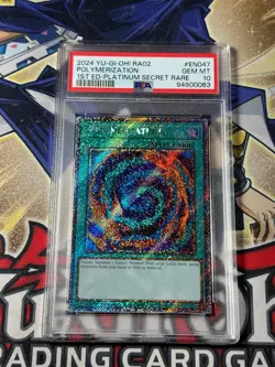 Yugioh PSA 10 Polymerization RA02-EN047 Platinum Secret Rare 1st Edition - Image 2
