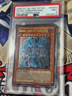 Yugioh PSA 9 Raviel, Lord of Phantasms SOI-EN003 1st Edition Ultimate Rare - Image 4