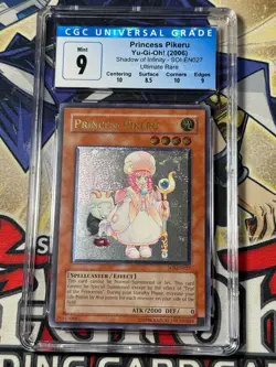 Yugioh CGC 9 Princess Pikeru SOI-EN027 Ultimate Rare Unlimited Clean Card - Image 1