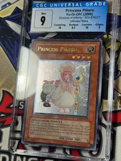 Yugioh CGC 9 Princess Pikeru SOI-EN027 Ultimate Rare Unlimited Clean Card - Image 3