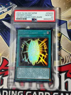 Yugioh PSA 10 Ancient Chant MZMI-EN069 Collectors Rare 1st Edition - Image 1