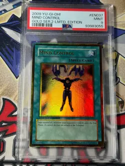 Yugioh PSA 9 Mind Control GLD2-EN037 Gold Rare - Image 1
