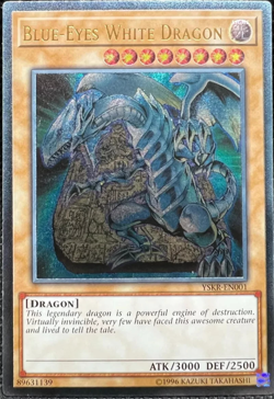 Blue-Eyes White Dragon YSKR-EN001 Ultimate Rare Unlimited Edition YuGiOh Card - Image 1
