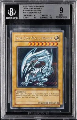 YUGIOH • BLUE EYES WHITE DRAGON • PRISMATIC SECRET RARE • DDS-001 • BGS 9 MINT - Image 1