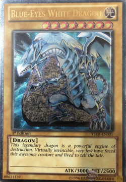 Blue-Eyes White Dragon YSKR-EN001 Ultimate Rare 1st Edition YuGiOh TCG Card NM - Image 1