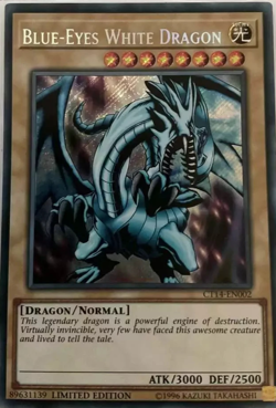 Blue-Eyes White Dragon CT14-EN002 Secret Rare Limited Edition YuGiOh TCG Card - Image 1