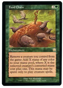 FOOD CHAIN [MMQ - MERCADIAN MASQUES] - MTG VINTAGE CARD [EXCELLENT] - Image 1