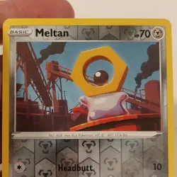 Meltan 129/189 Pokemon Trading Card Common Reverse Holo Darkness Abla Near Mint - Image 3