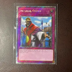 Yugioh! Imperial Order RA03-EN106 Platinum Secret Rare 1st Ed English TCG Card - Image 1